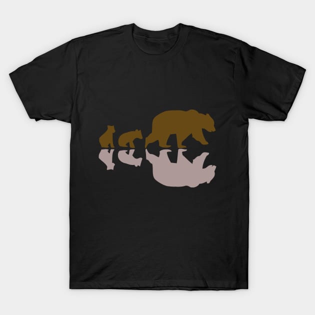 Bear & Cubs T-Shirt by headrubble